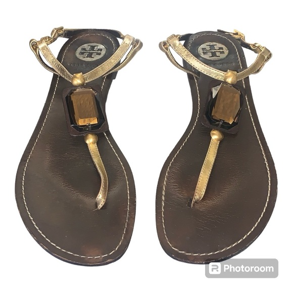 TORY BURCH JEWEL STONE SANDALS - Picture 4 of 7